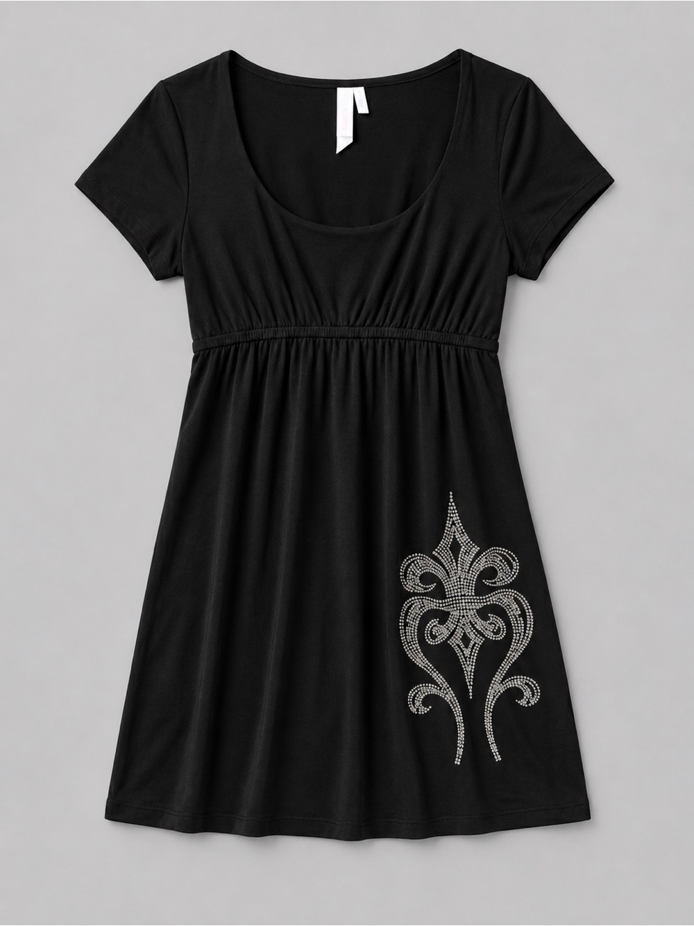Y2K Mcbling Dress with Silver Embellishment